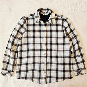 Lee Riders Women's Fleece Lined Flannel Shirt Plaid Long Sleeve Size S